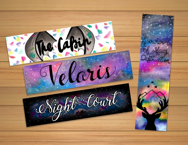 Sarah J. Maas Collection Watercolor Bookmark  Etsy