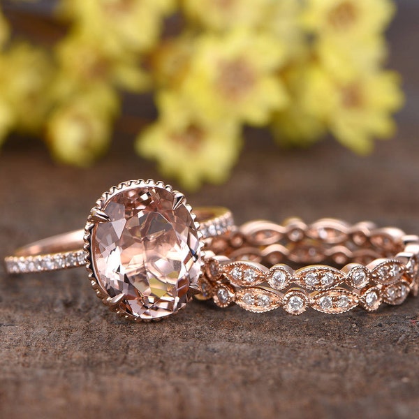 Unique Wedding Ring Set Etsy