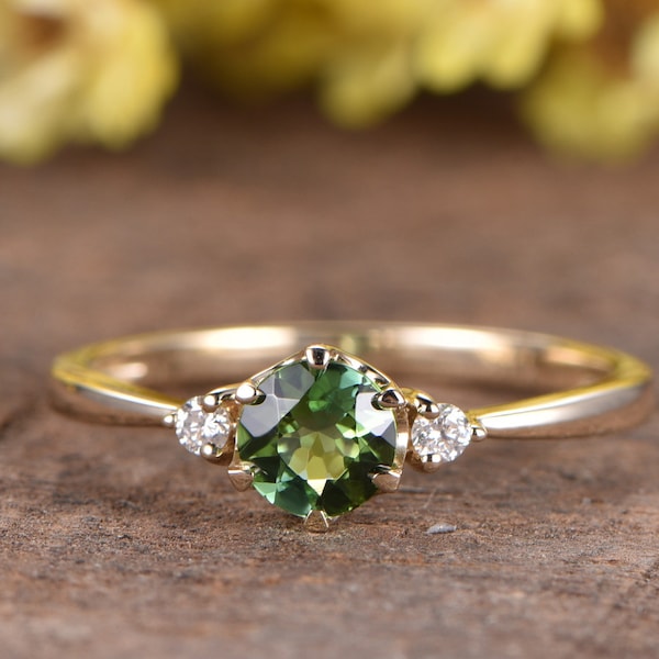 Tourmaline Engagement Ring Etsy