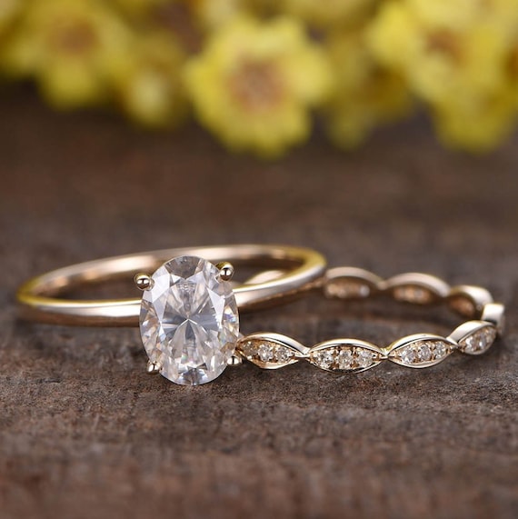 Plain engagement ring with diamond wedding band sale