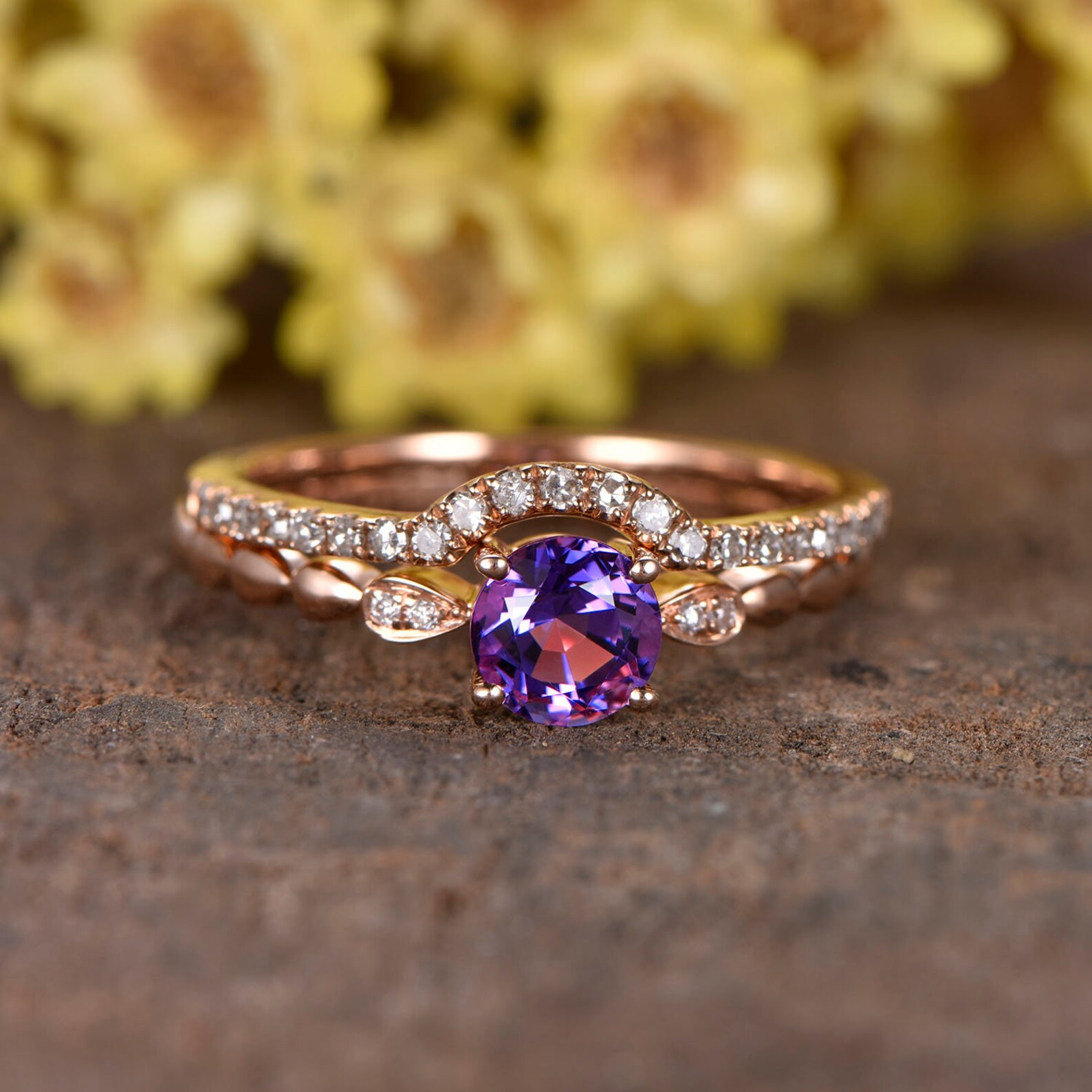 50 Abstract Amethyst Ring