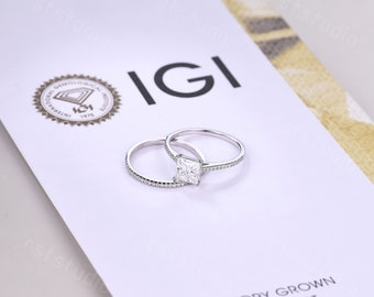 Anello Uomo 1 Ct Signity Diamond | Fede Nuziale Con Taglio Principessa | Placcato Oro Bianco 14k
