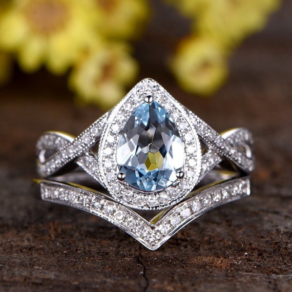 Sterling Silver Emerald Cut Gemstone Halo Ring - Natural Aquamarine, Garnet, Or Peridot