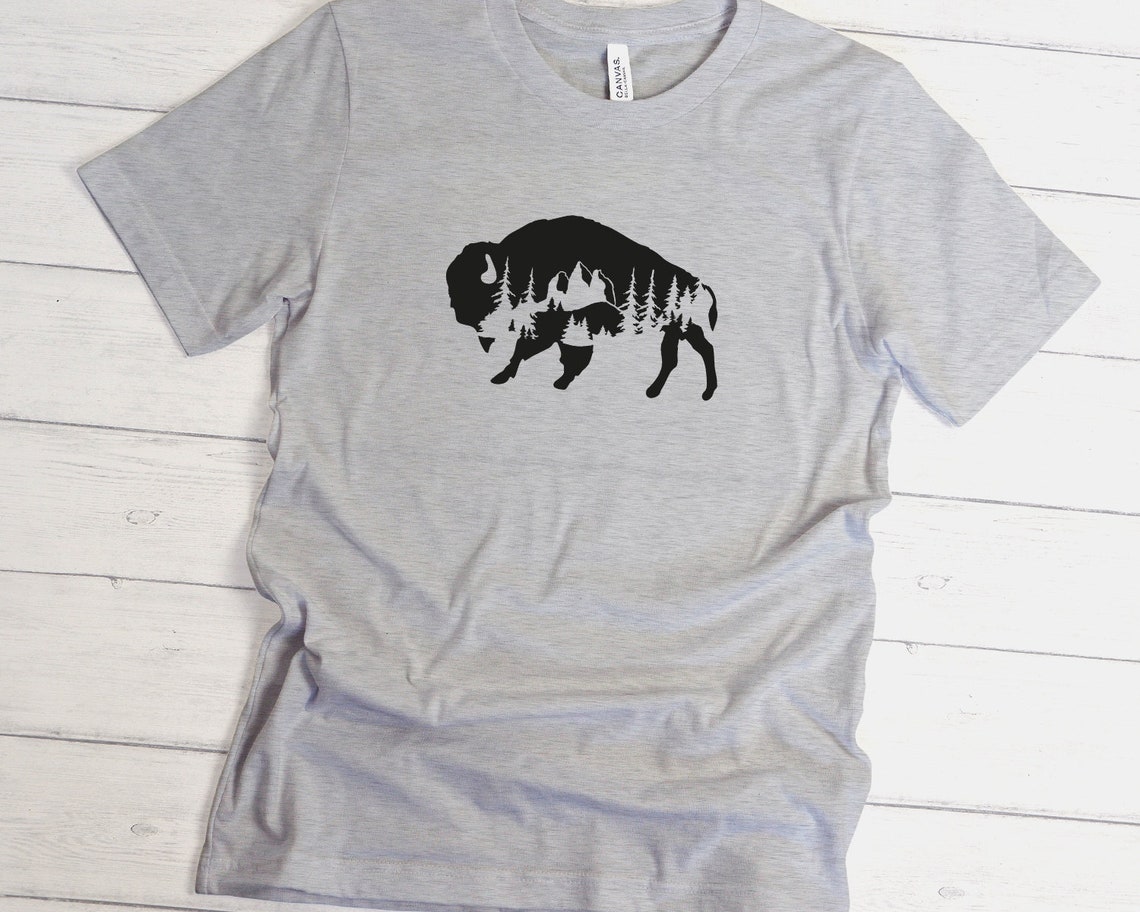 Buffalo Mountain ShortSleeve Unisex TShirt Etsy