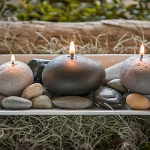 Rock/Stone Beeswax Candles set of 3