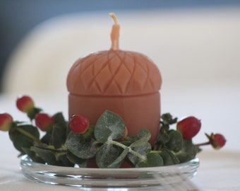 Acorn Beeswax Candle