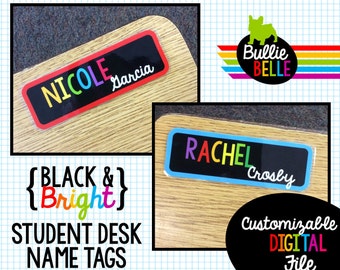 Chevron Student Desk Name Tags Student Nameplates Student Etsy