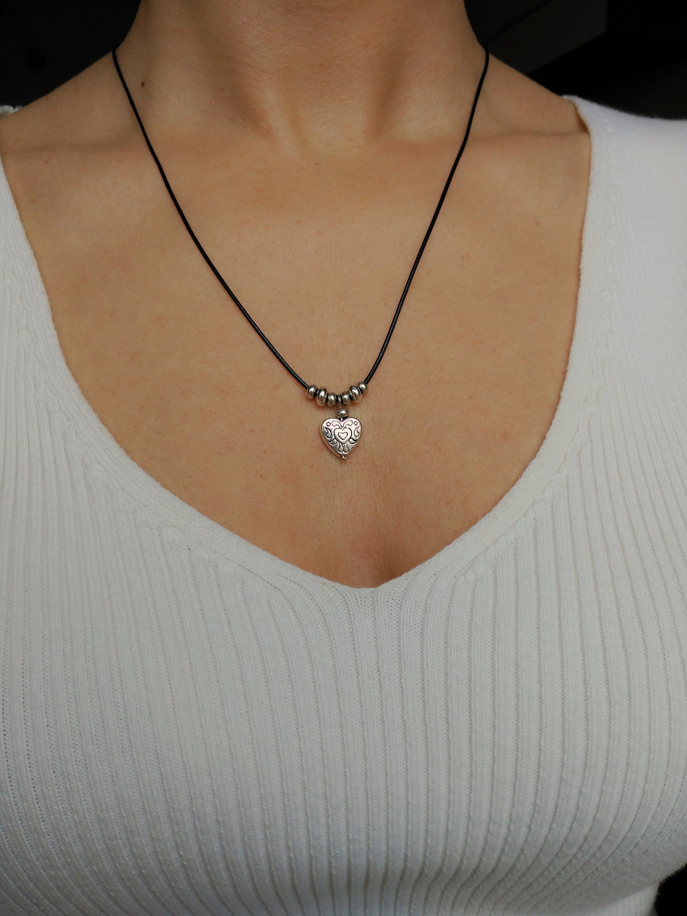 Waxed Cord Necklaceadjustable Necklaceblack / Brown Etsy