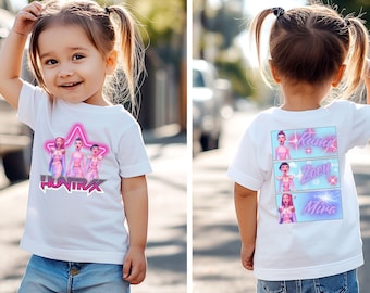 Camiseta Huntrix Kpop Demon Hunters para crianças, presente de aniversário para ela, volta às aulas, Saja Boys, camisetas para crianças