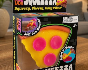 Juguete blando de pizza Squeezza / Queso despegable para aliviar el estrés (a partir de 3 años)