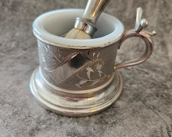 Vintage Shaving Mug and Brush Etsy