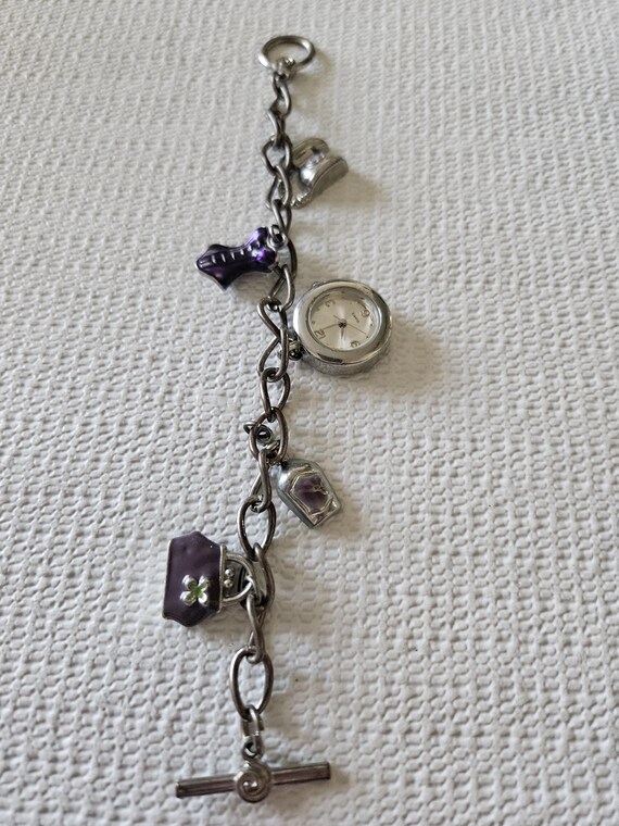 womans clock charm bracelet - image 4