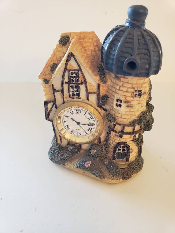 Small Cottage With Clock | Etsy