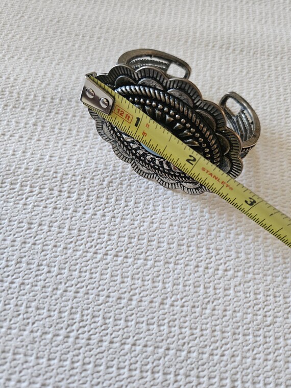 Womans silvertone cuff bracelet - image 8