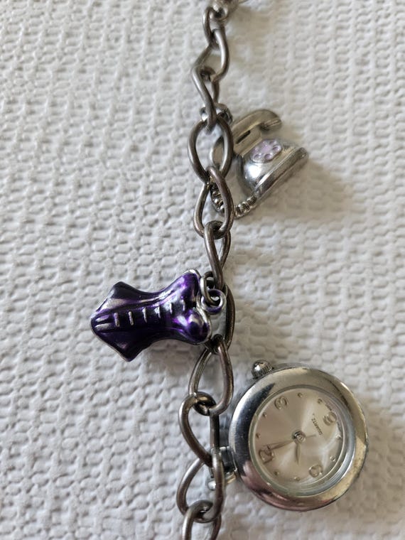 womans clock charm bracelet - image 8