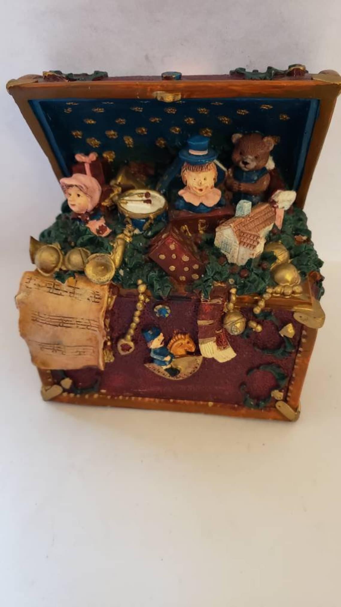 Music box toy chest plays Toyland Etsy