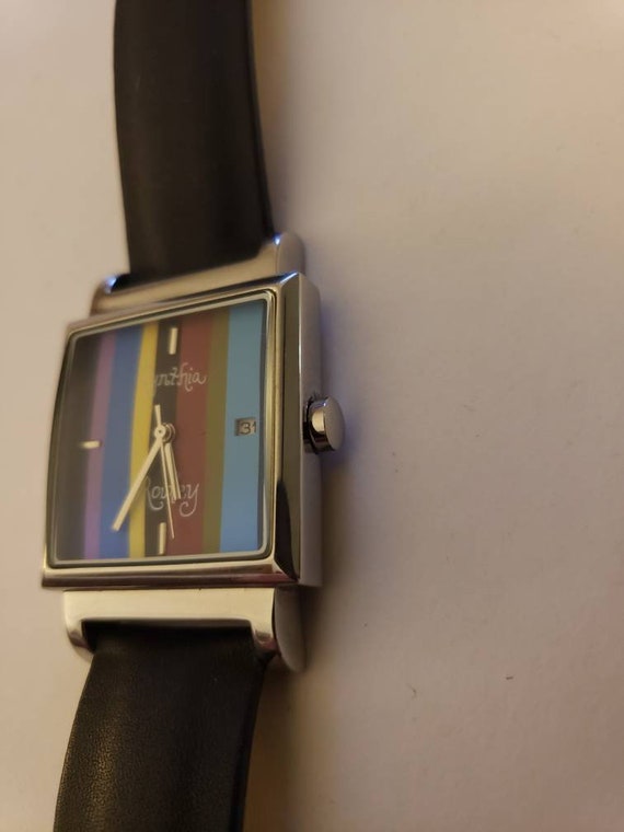 Cynthia Rowley rainbow watch with date - image 3