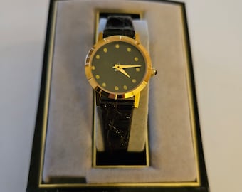 Ladies Image quartz watch with genuine leather band