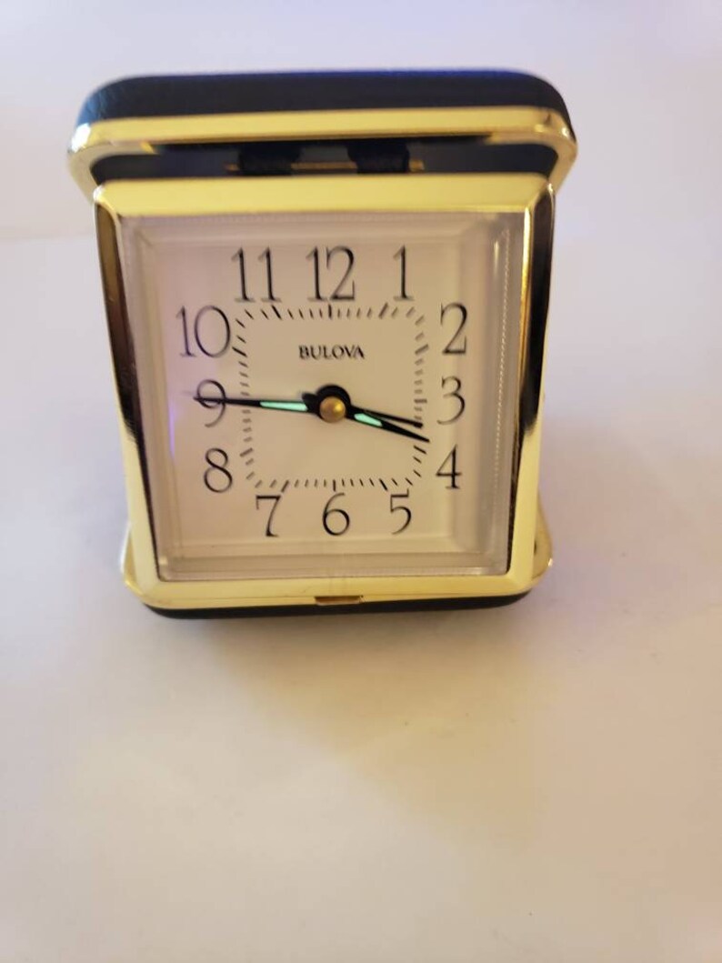 Bulova Quartz Travel Alarm Clock Etsy