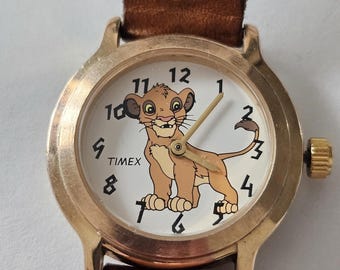 The Lion King Simba Watch by Timex With Leather Band - Etsy