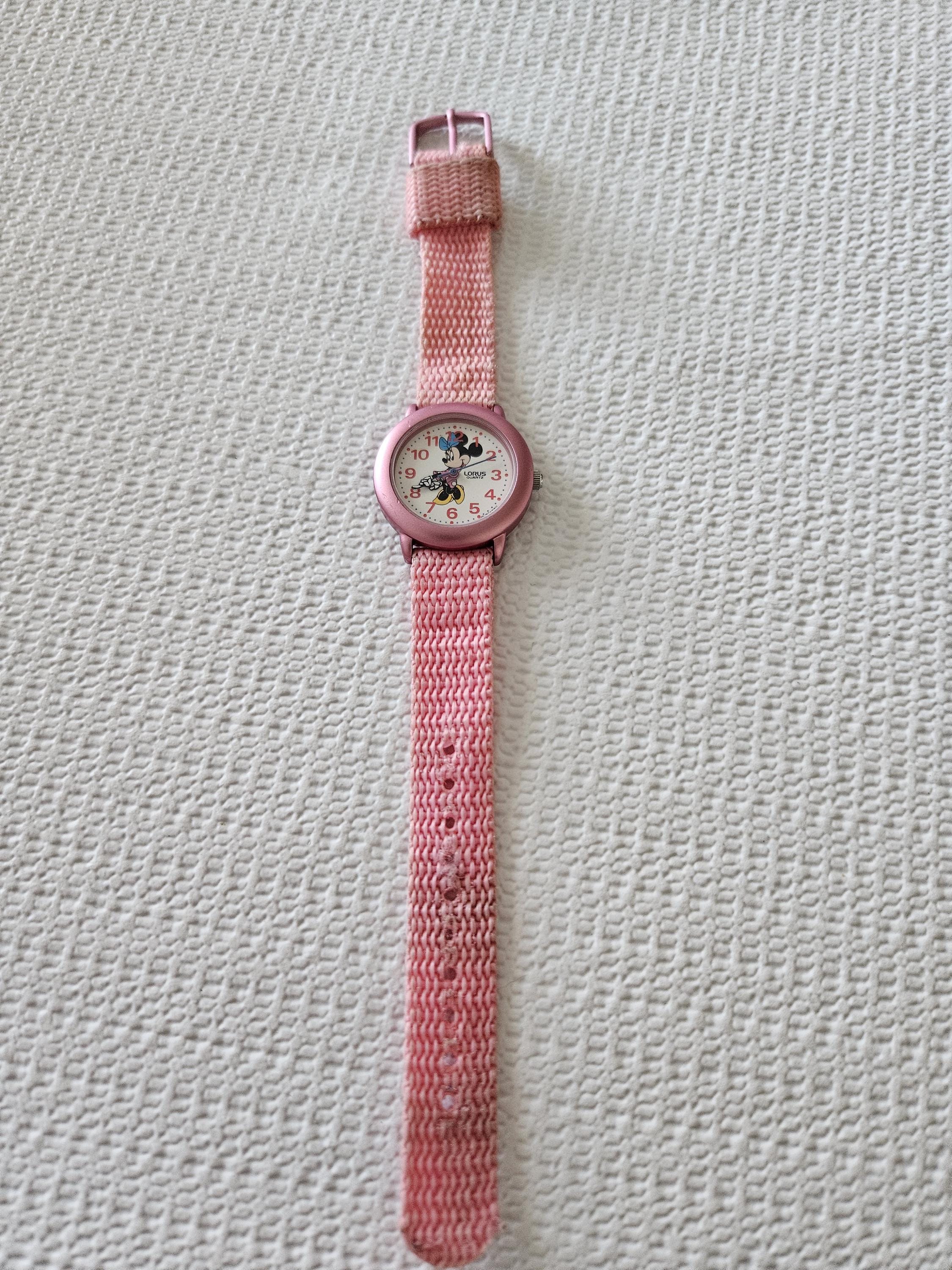 VTG Lorus Minnie Mouse Watch w/ Faux Leather & Chain Band Lorus Minnie Mouse - Etsy main image 2