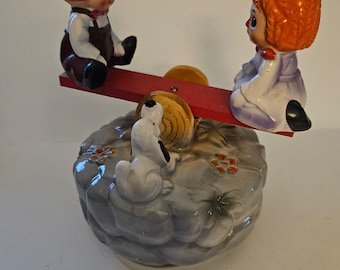 Raggedy ann and andy animated music box plays OH what a beautiful morning
