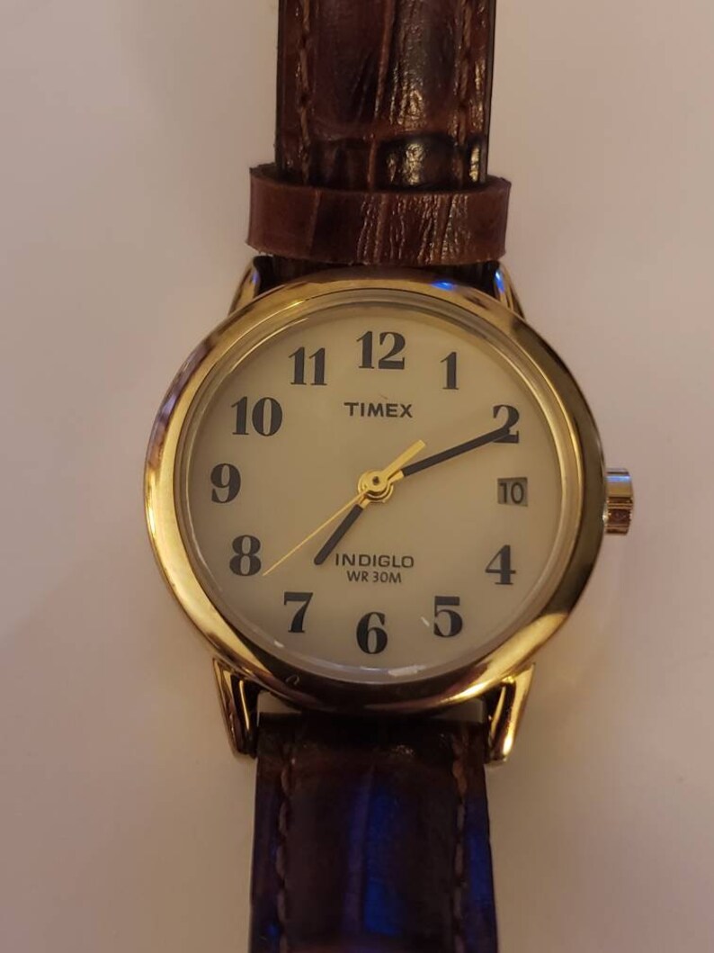 Timex Indiglo Watch for Womenwith Date and Light up Dial Etsy