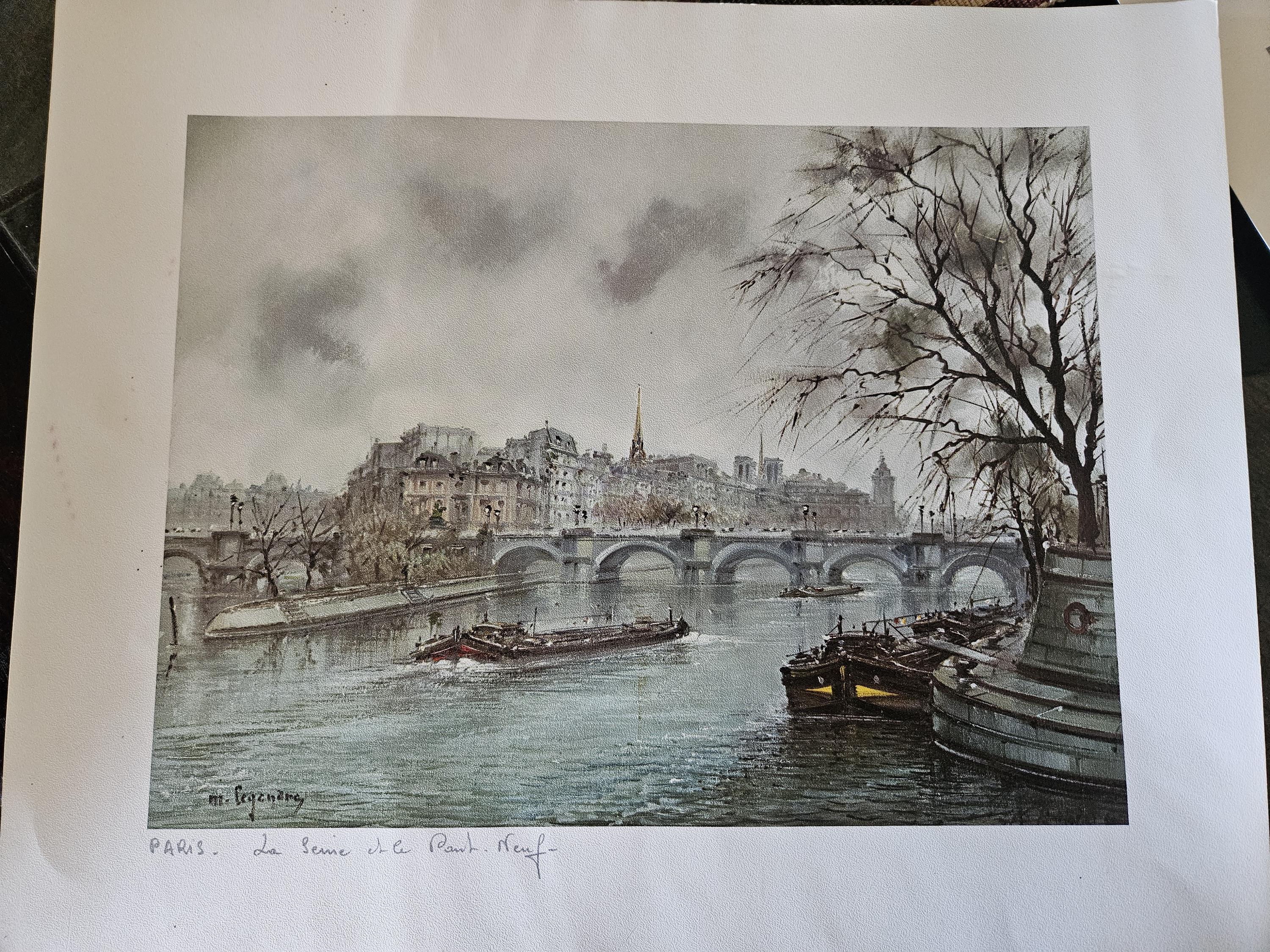 Art Print Maurice Legendre Paris France La Seine Pont Neuf - Etsy