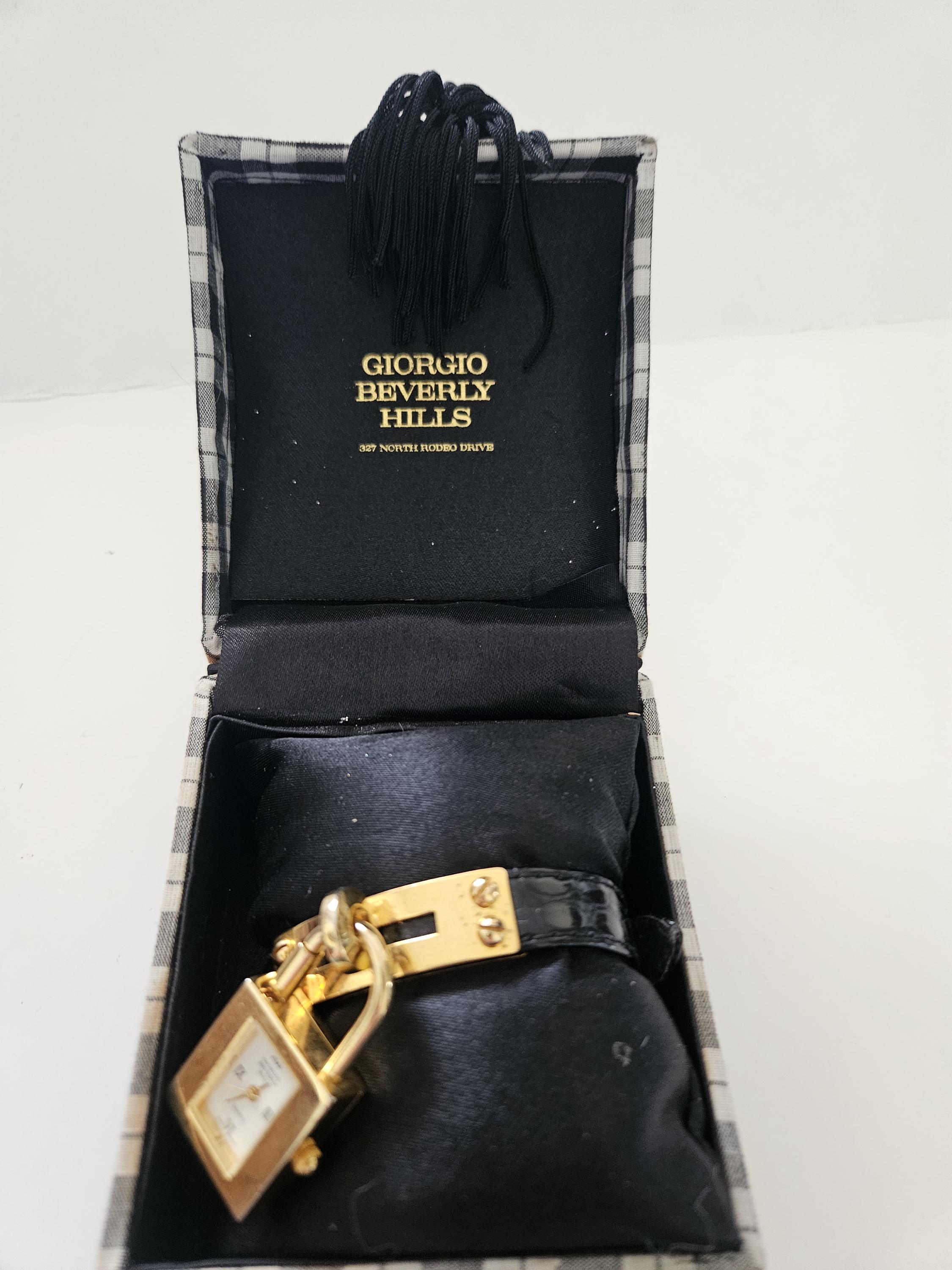 Giorgio Beverly Hills Lock Style Wrist Watch - Etsy display picture 1