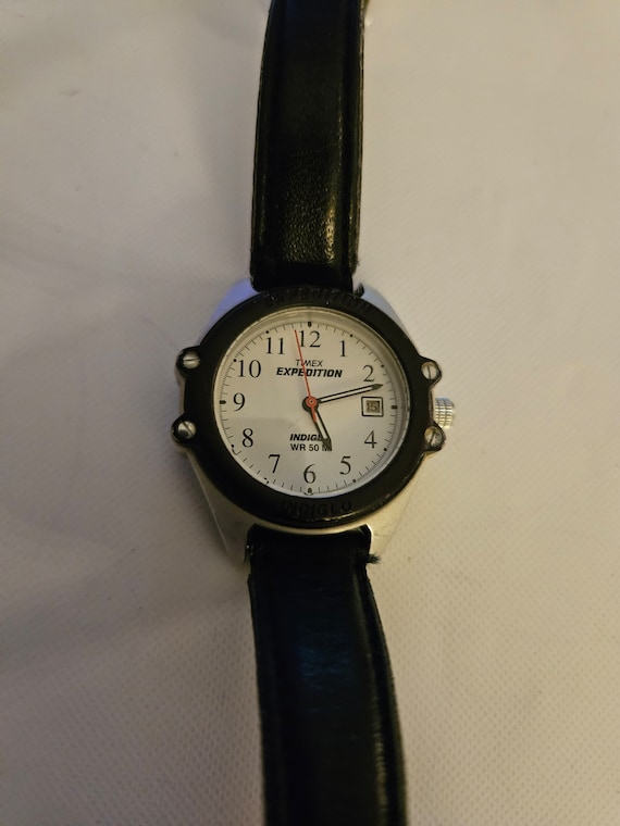 Timex Expedition Watch Women Black leather Band wi