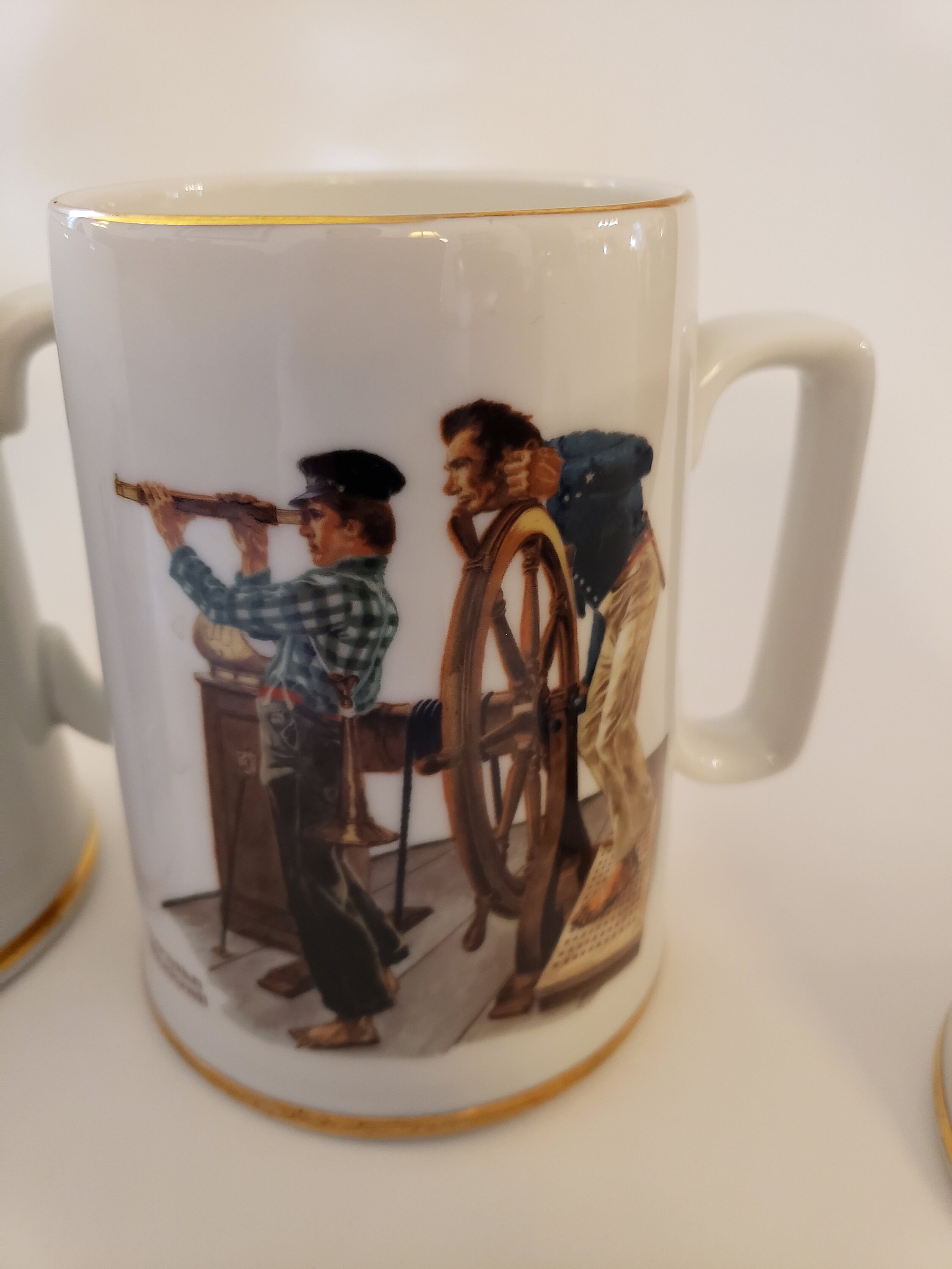 Set of Four Norman Rockwell Coffee Mugs - Etsy