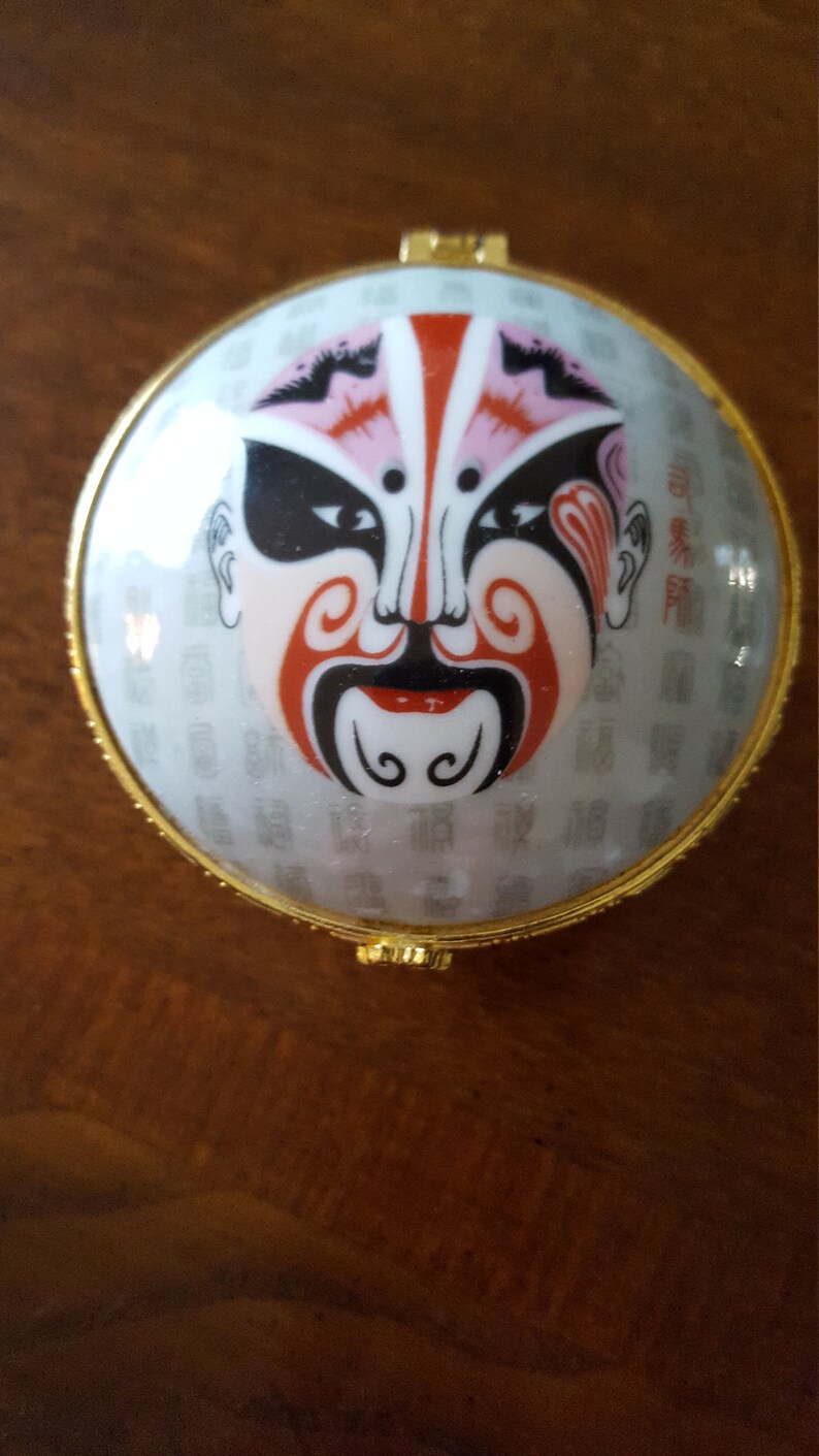 Opera Trinkets Porcelain Trinket Box With Mirror - Etsy