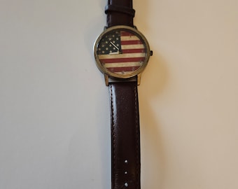 Vintage patriotic unisex watch