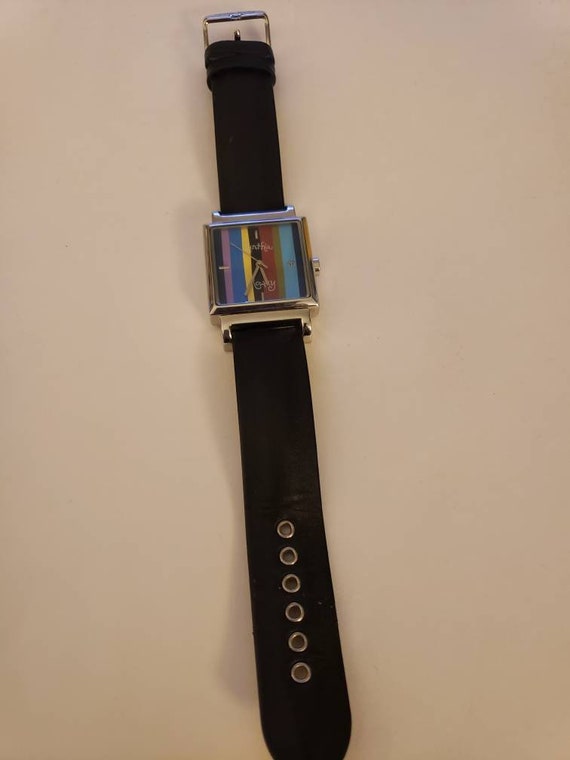 Cynthia Rowley rainbow watch with date - image 1