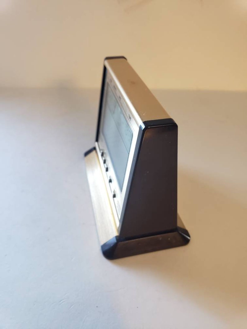 Bulova Quartz Desk Calendar Alarm Clock Etsy