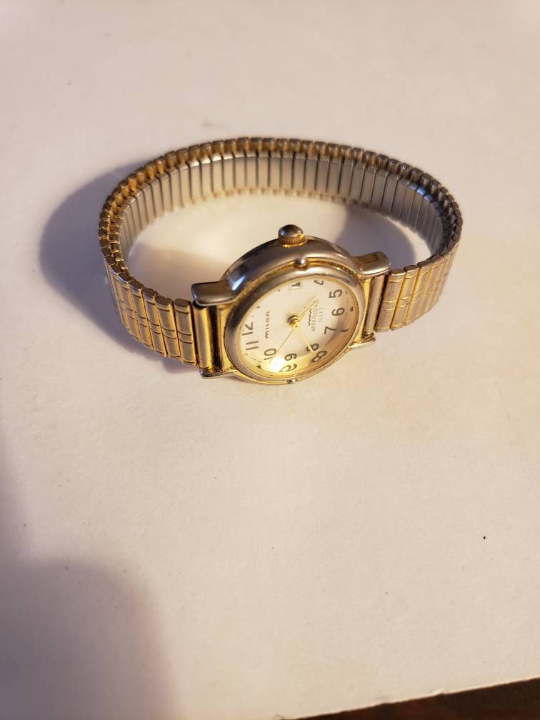 Classic Vintage two toned Milan watch for the ladies Vintage Milan Two Tone Ladies Wrist Watch, Water Resistant  main image 2