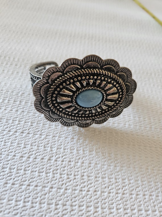 Womans silvertone cuff bracelet - image 1