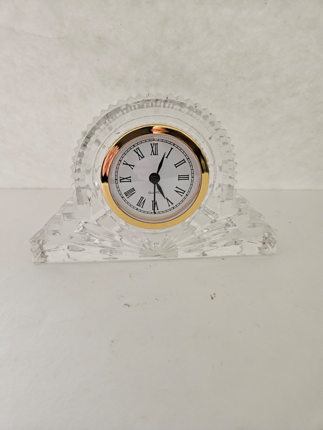 Crystal Table or Mantel Quartz Clock Etsy
