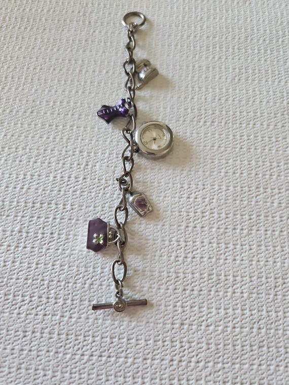 womans clock charm bracelet - image 3