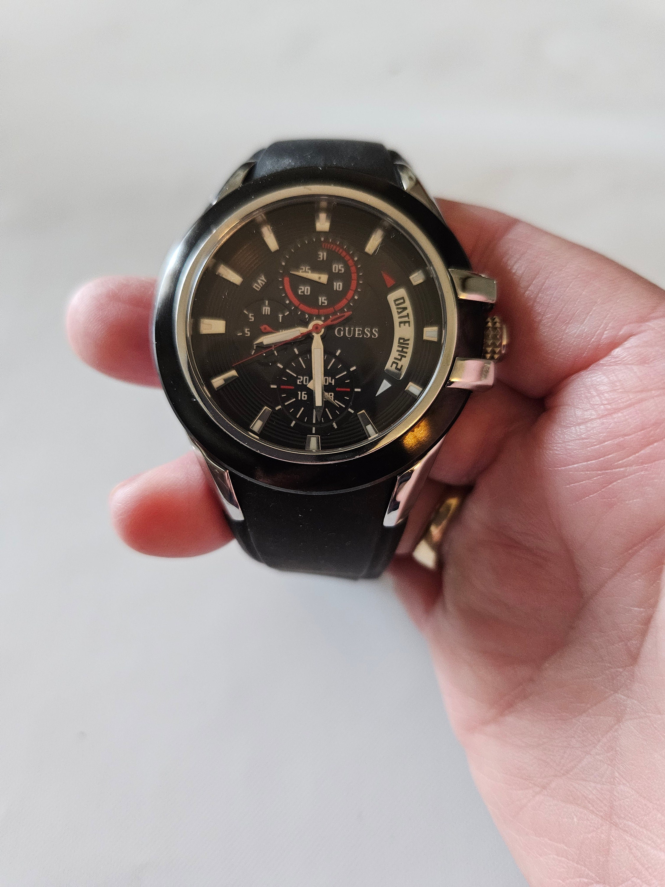 Vintage Guess Men s Watch Multifunction Etsy
