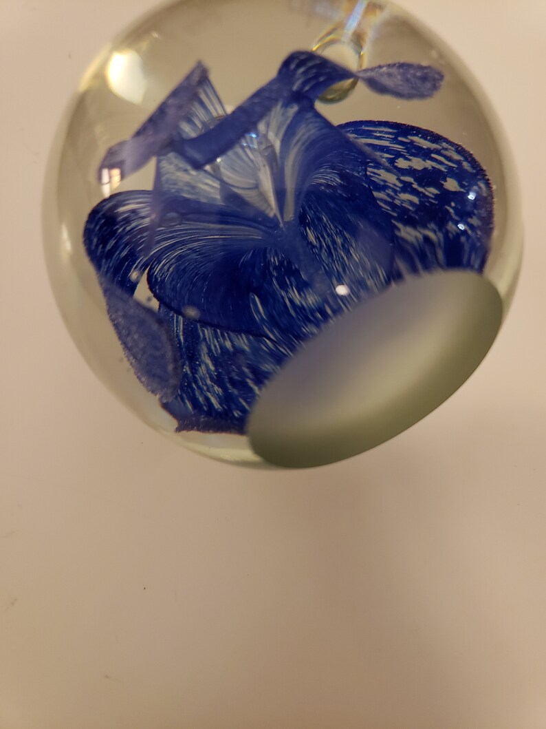 Blue Flower Paperweight Etsy