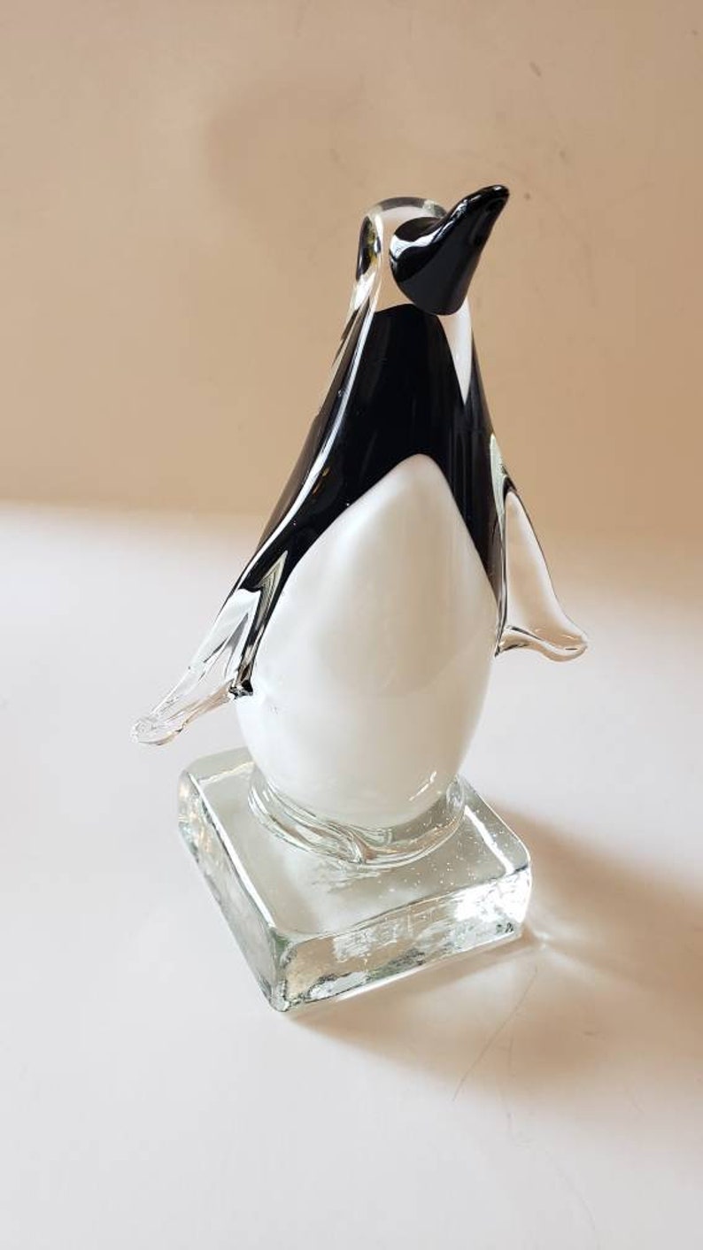 Fifth Avenue hand blown glass penguin