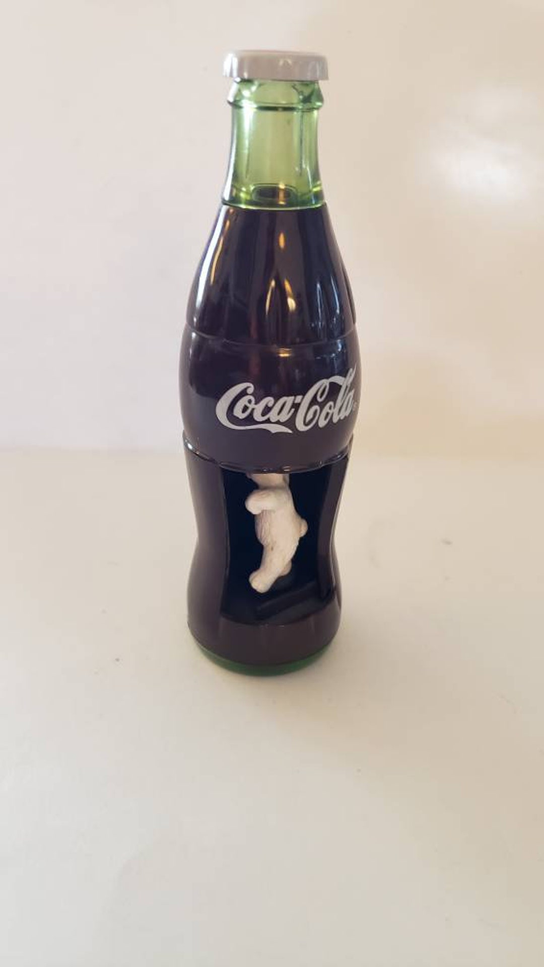 Coca-cola Rotating Polar Bear in Bottle Advertising Toy
