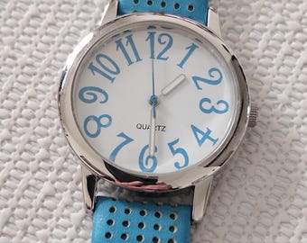 Ladies Fondini Quartz Watch With Blue Face & Blue Iridescent  display picture 3