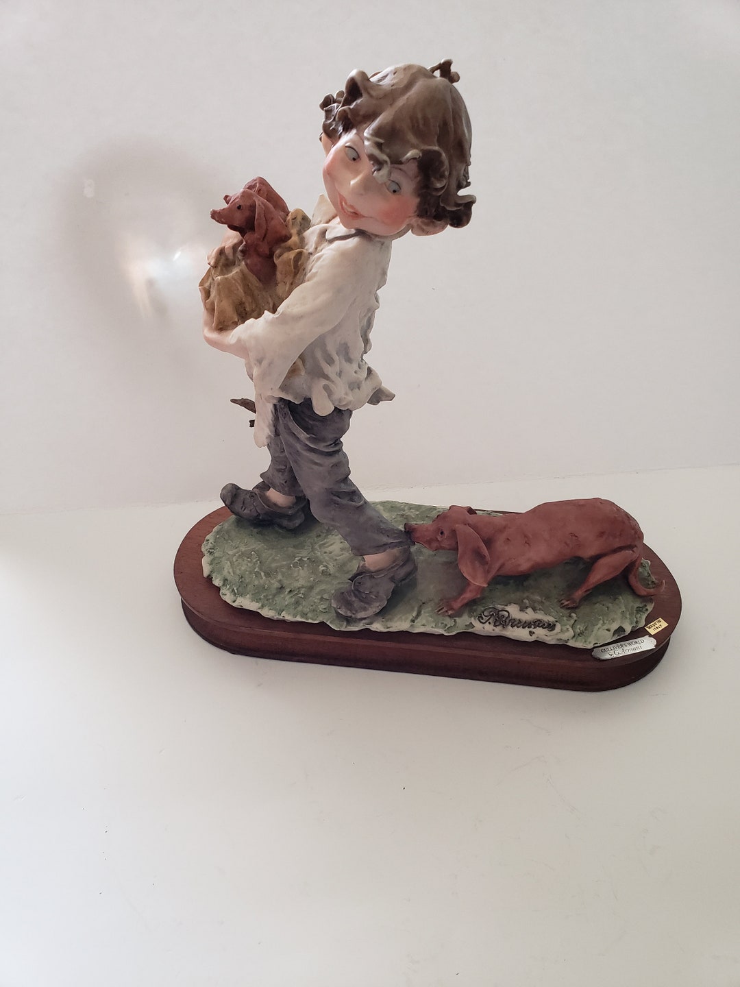 GIUSEPPE ARMANI Signed Gullivers World Boy Taking Puppies - Etsy