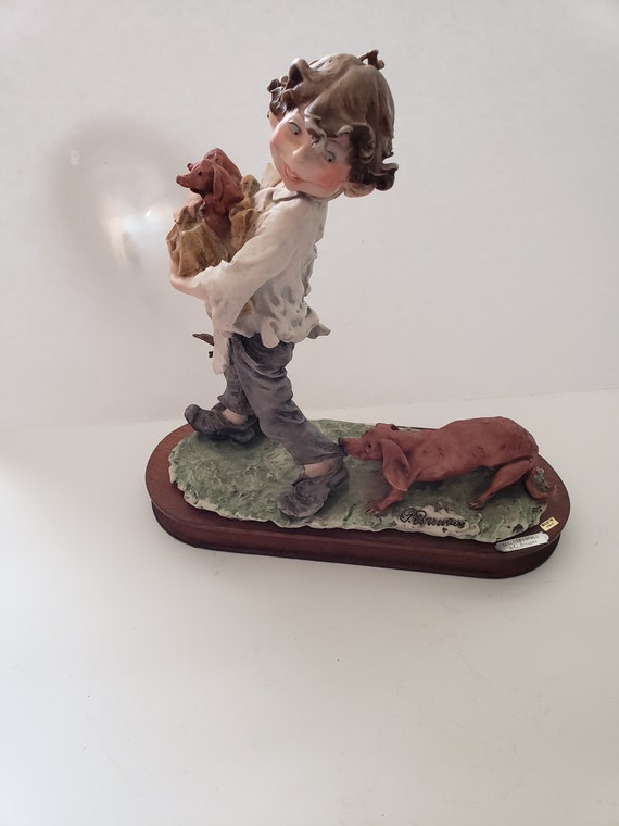 GIUSEPPE ARMANI Signed Gullivers World Boy Taking Puppies - Etsy