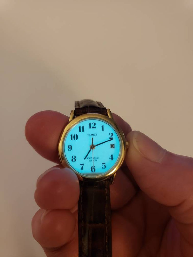 Timex Indiglo Watch for Womenwith Date and Light up Dial Etsy