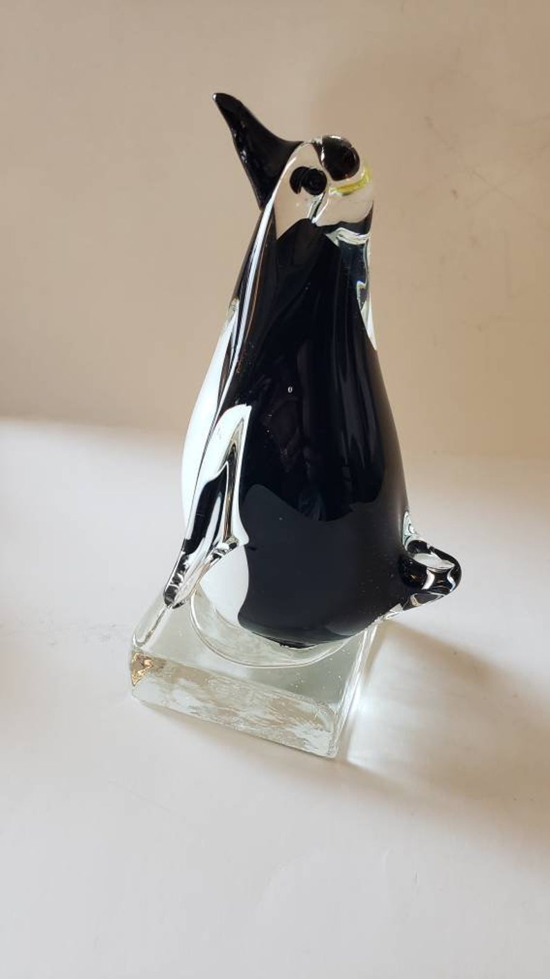 Fifth Avenue hand blown glass penguin