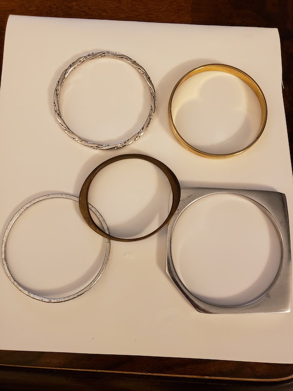 Five bangle bracelets - image 2