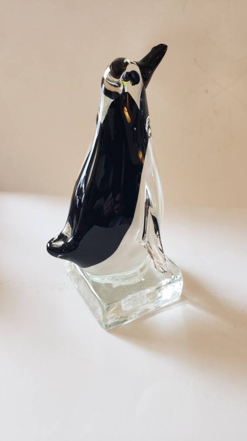 Fifth Avenue hand blown glass penguin